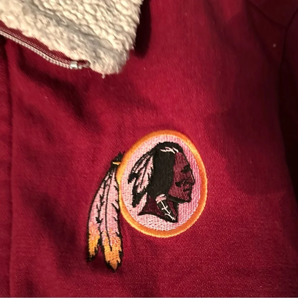 Rare Vintage Washington Redskins Kids L/XL Stadium Bomber Jacket Coat Sherpa